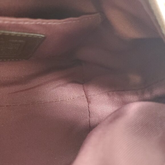 Coach Holiday Patchwork Demi Hobo Handbag - Suede Signature Mini Purse - Picture 8 of 16